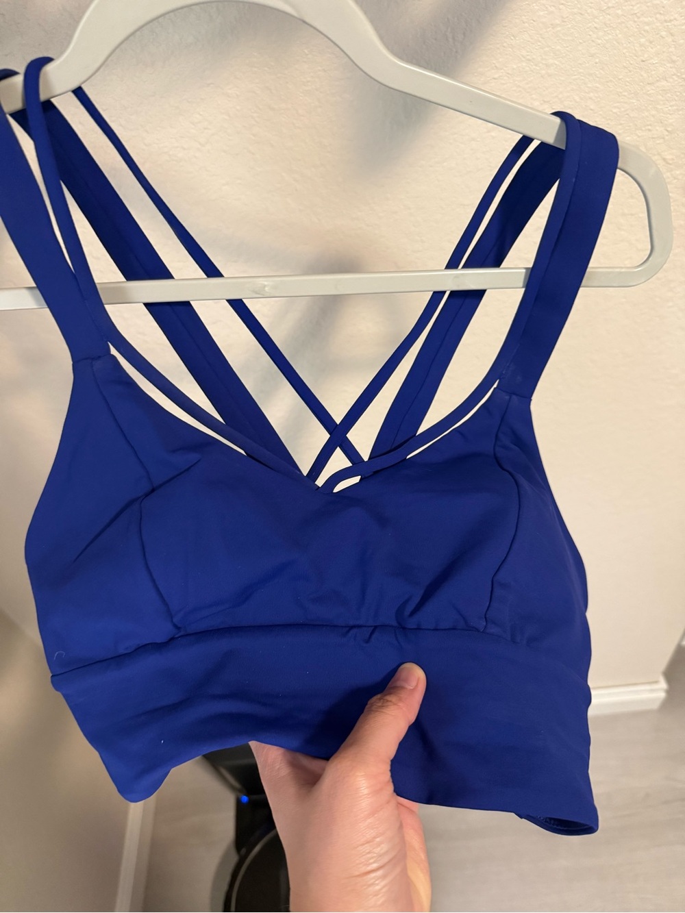Lululemon Energy Bra Longline Psychic Blue Size 6 Strappy Sports Bra